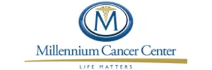 Millennium Cancer Center logo with tagline Life Matters on white background