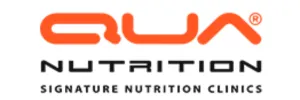 Qua Nutrition logo with tagline Signature Nutrition Clinics on white background