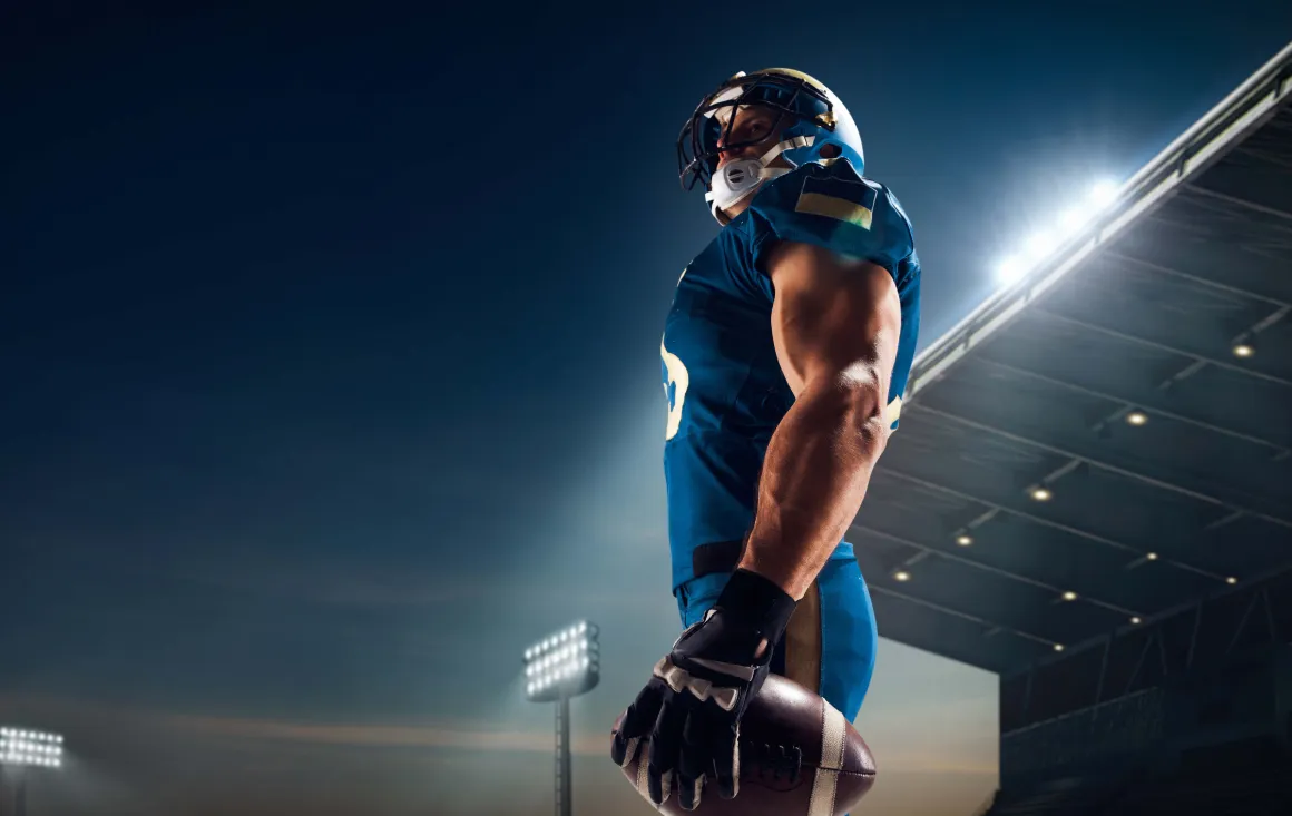 Athlete in stadium illustrating sport type, fitness, and exercise performance